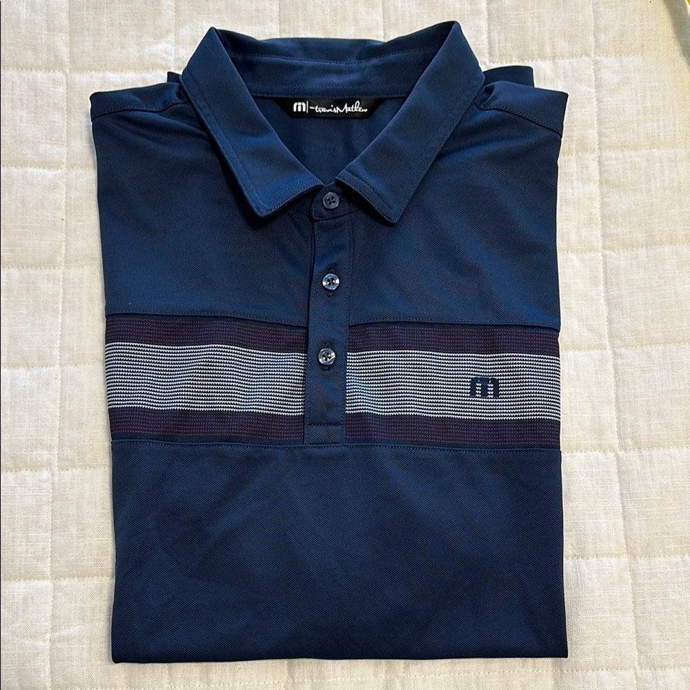 Travis Mathews Navy Golf Shirt